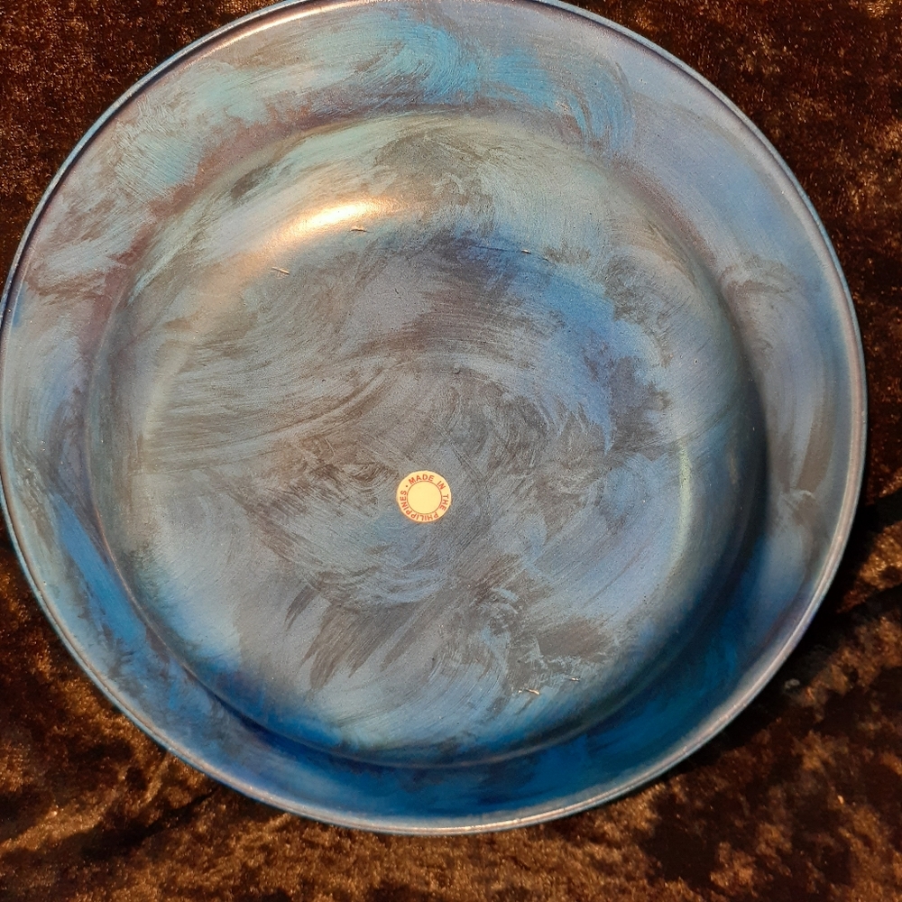 Diva Blue and Gold Decorative Dish - Picture 2 of 3